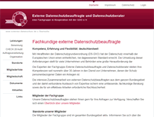 Tablet Screenshot of externer-datenschutz.de